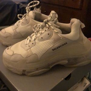 White/Clear gel Balenciaga triple s trainers